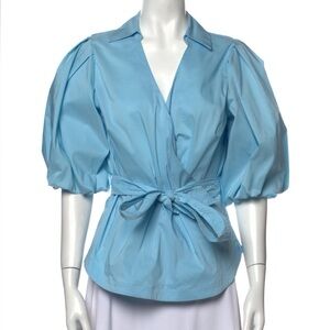 Jonathan Simkhai Balloon Shoulder Blouse